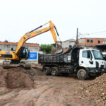 obras de drenagem no jardim das oliveiras