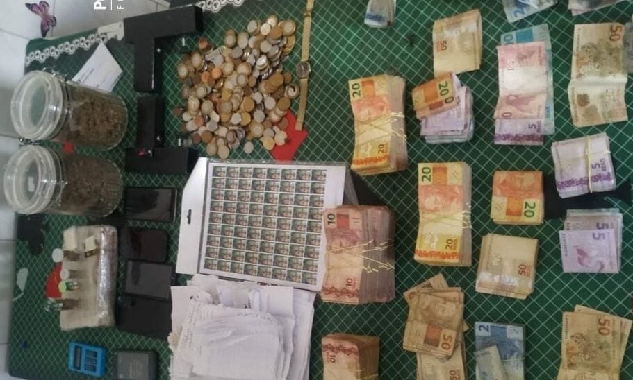 apreensão de drogas e dinheiro