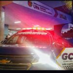 viatura da GCM de São Caetano na frente da UPA