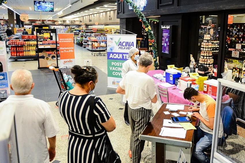 posto volante em supermercado