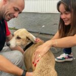 cachorra pandora e seu dono