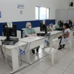 recepção de ambulatório de campanha
