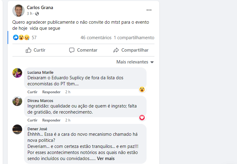 post de ex-prefeito