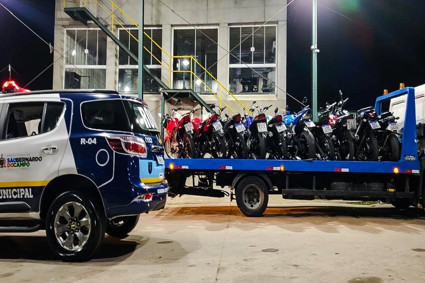 motos apreendidas em pancadão