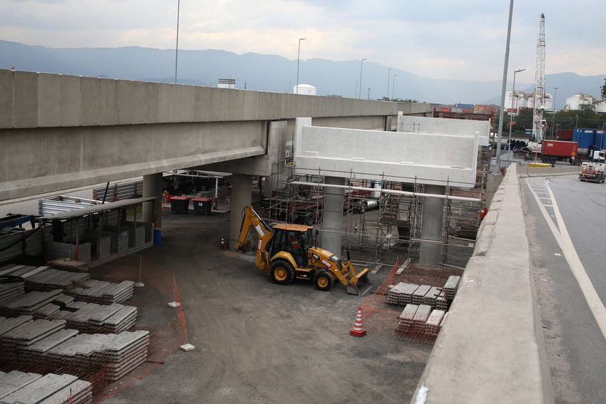 novo viaduto de Santos