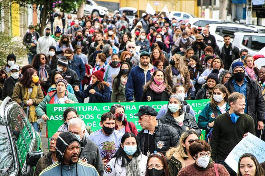 caminhada dos servidores de Diadema