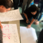 manifestação de alunos