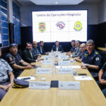 prefeito Orlando Morando e cúpula da polícia