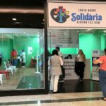 ponto de vacinação no shopping de Santo André