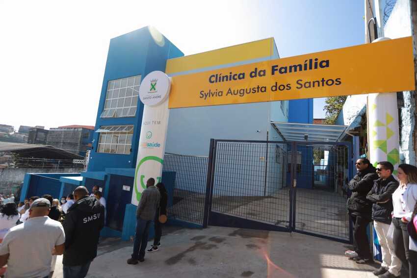 fachada da clínica da família de Santo André