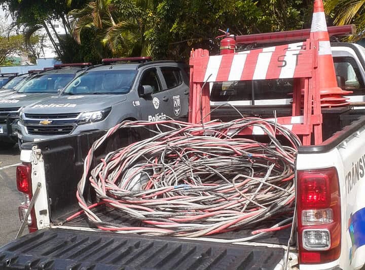 fios e cabos roubados
