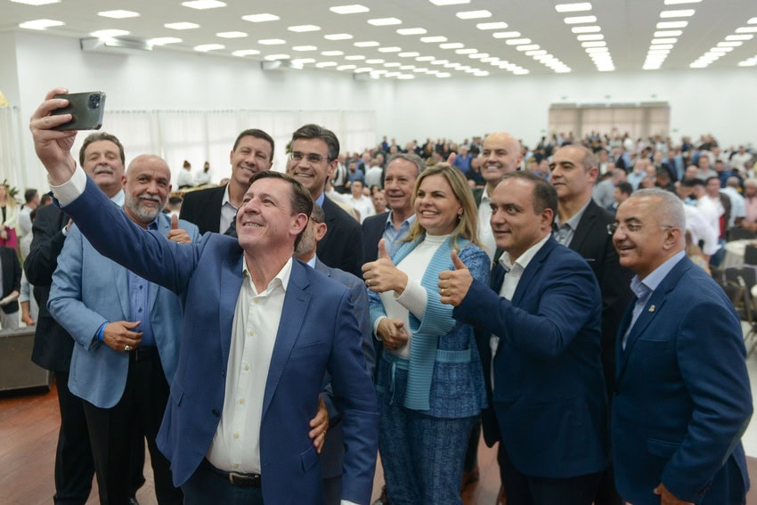 almoço com empresário, prefeito e governador