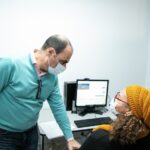 prefeito Auricchio no núcleo de Telemedicina