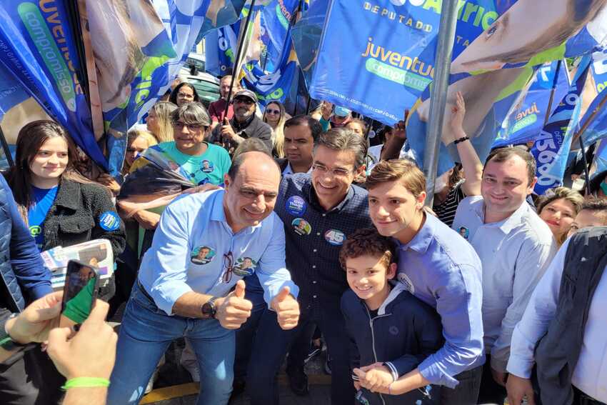 Rodrigo Garcia - Thiago Auricchio e prefeito Auricchio