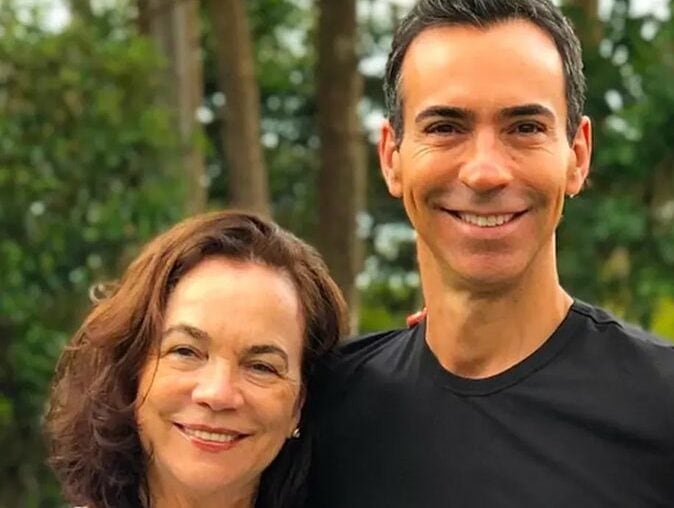 cesar tralli e sua mãe