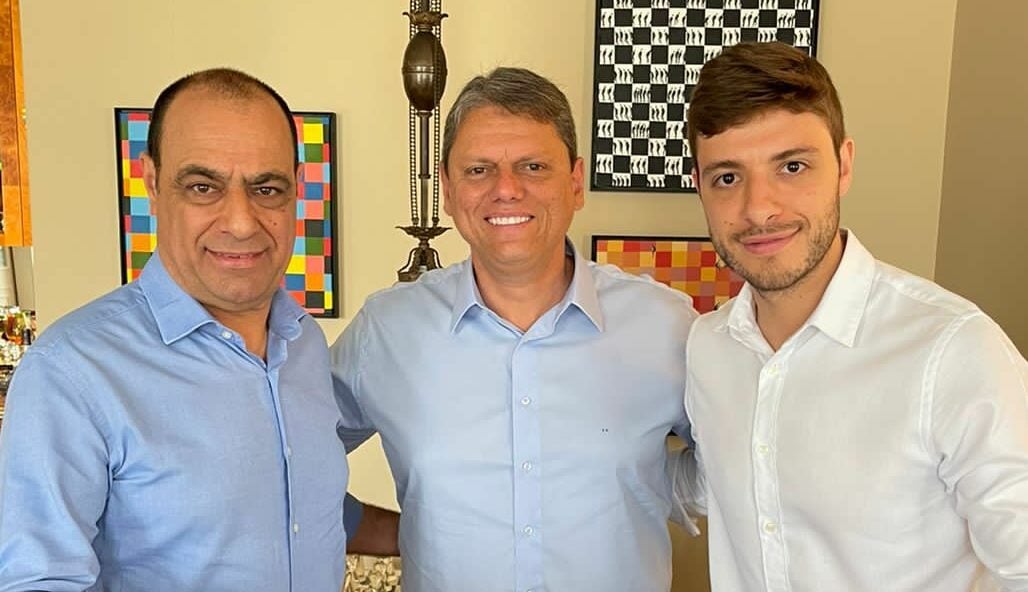 Auricchio, Tarcísio de Freitas e Thiago Auricchio