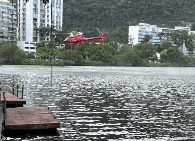 helicóptero do Corpo de Bombeiros