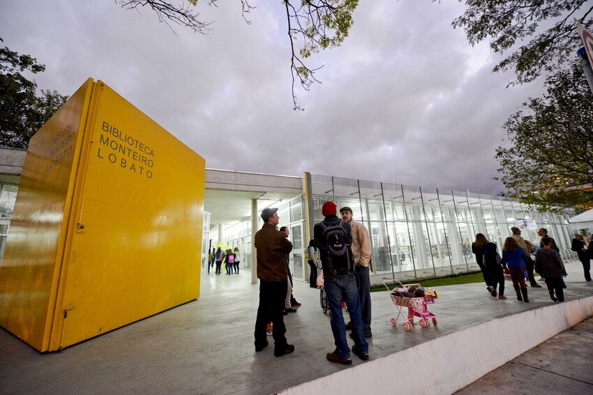fachada da biblioteca de são bernardo
