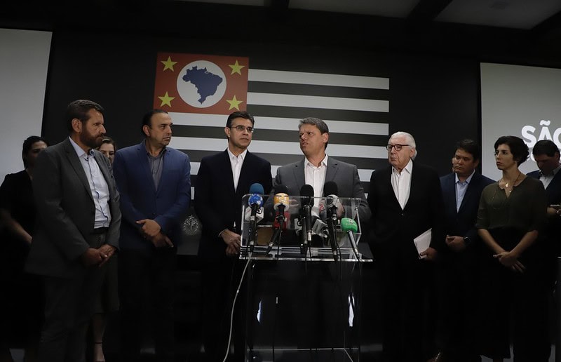 Rodrigo Garcia, Tarcísio de Freitas e a equipe de transição