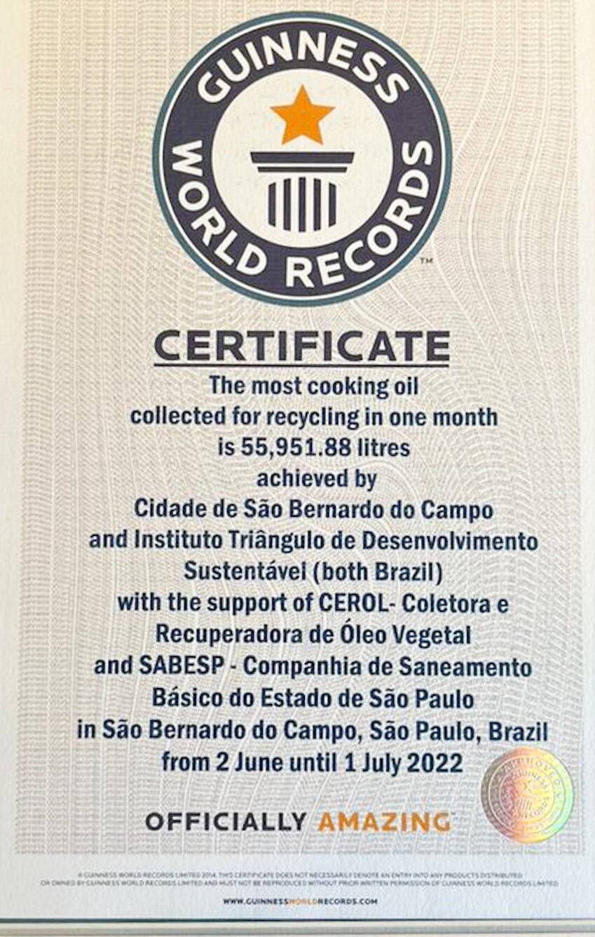 certificado do Guinness a São Bernardo