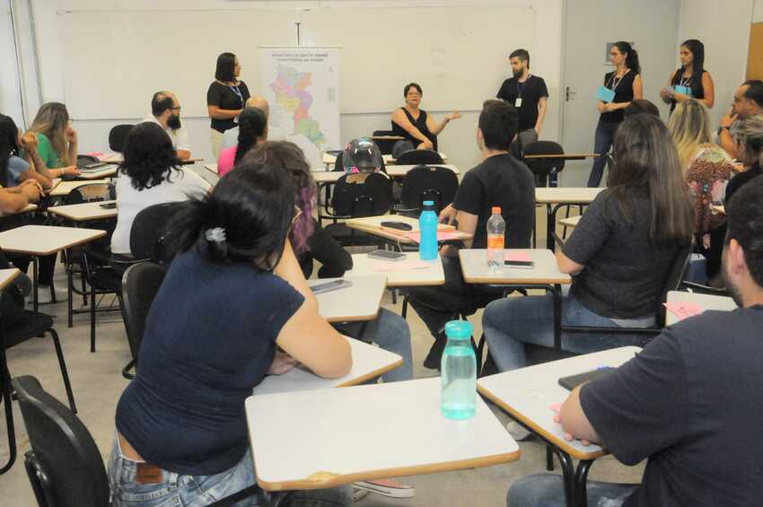 recepcionistas em treinamento em Santo André