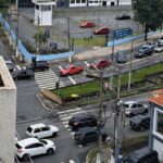 congestionamento na Avenida Ramiro Colleoni