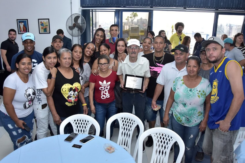 trabalhadores da cooperativa de reciclagem