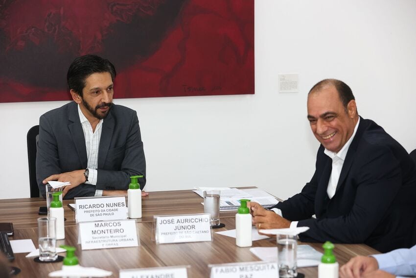 Auricchio e prefeito de SP, Ricardo Nunes,