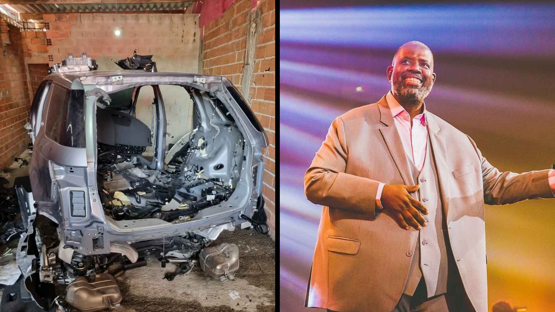 carro de luxo de Péricles no desmanche