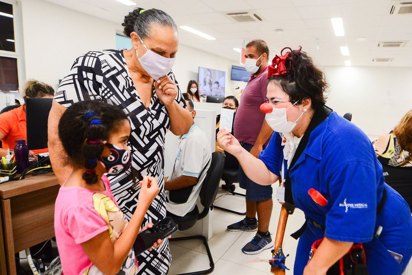 palhaça no Hospital Anchieta