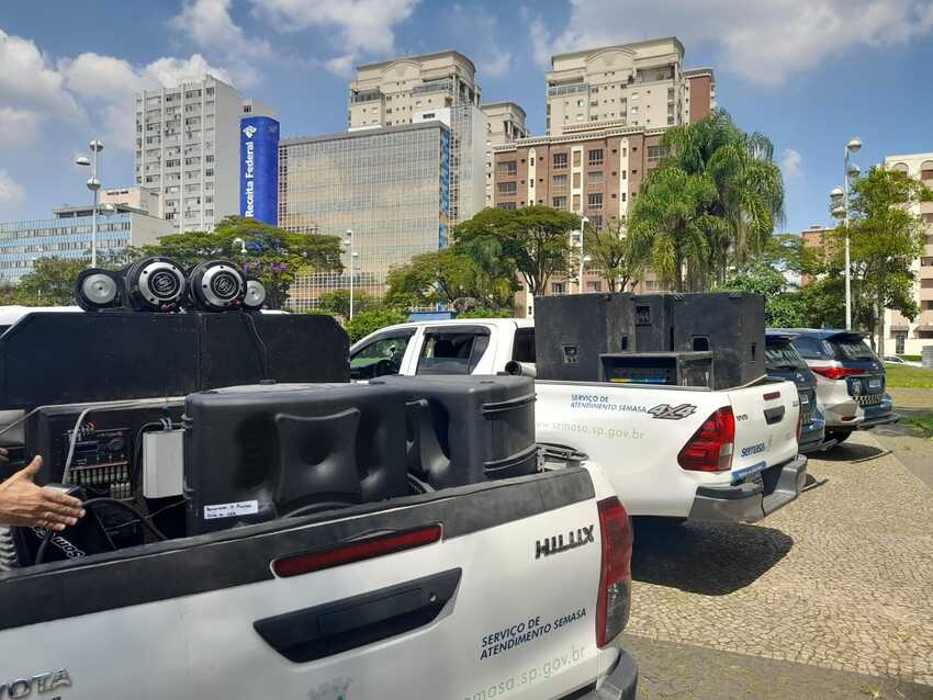equipamentos de som apreendidos em santo andré