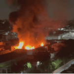 incêndio em galpão de peças de São Caetano