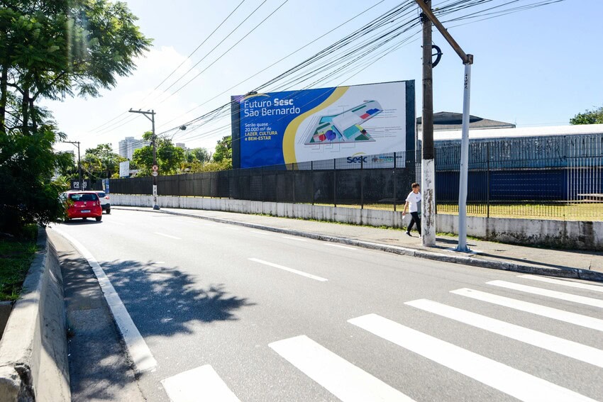 Obras da futura unidade do Sesc de São Bernardo