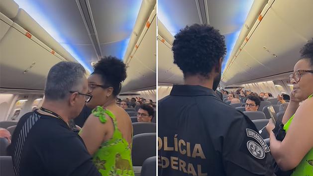 passageira é retirada de avião