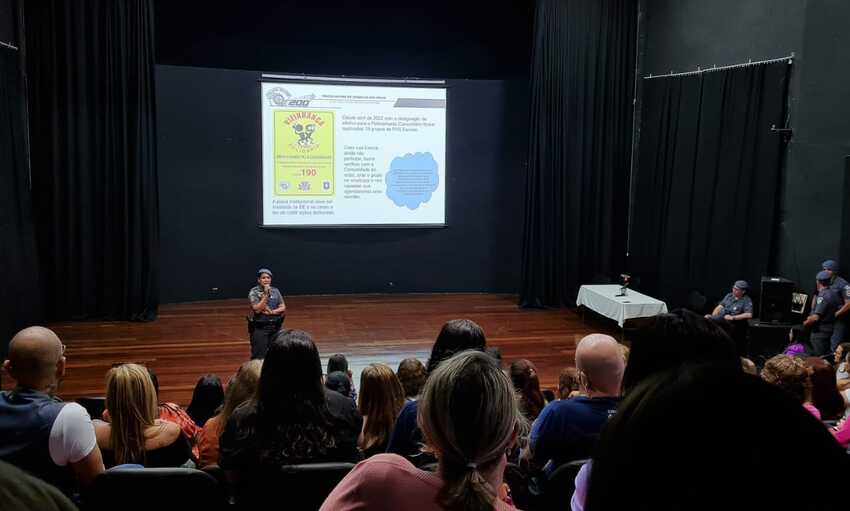 Reunião PM e gestores escolares - Ribeirão Pires