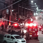 viaturas na rua Santa Marta