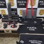 produtos apreendidos pela PM