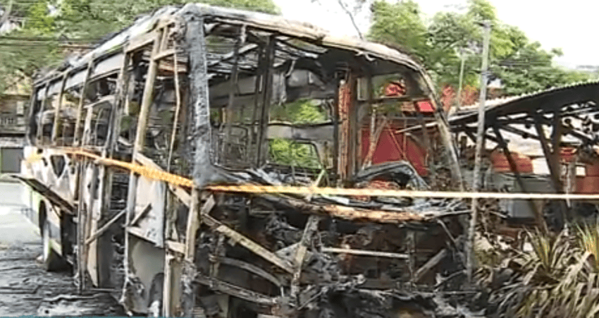 incendio em ônibus