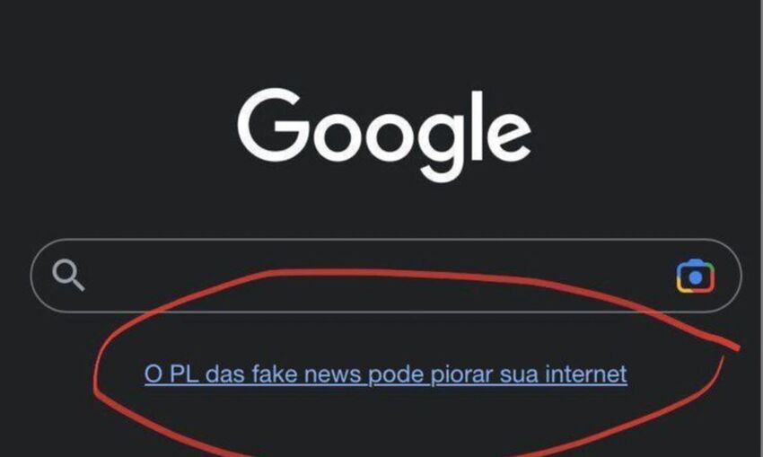 Print da página principal do Google
