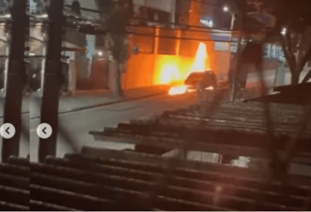 viatura incendiada