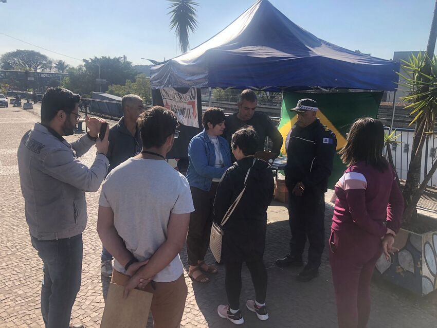 apreensão de tenda do vereador Sargento Simões