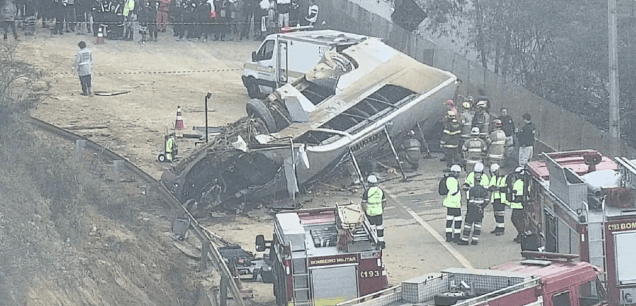 acidente ônibus na Fernão Dias