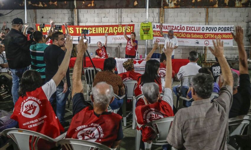 metroviários em greve