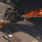 ônibus incendiado