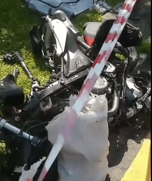 moto colidida