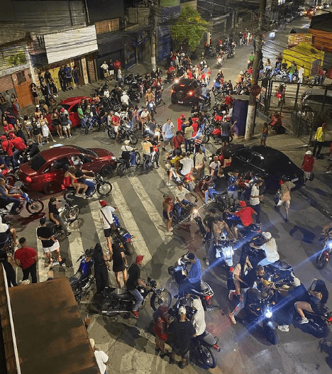 bololo de motos em Santo André