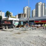 Obras de requalificação viária na Rua Coronel Alfredo Fláquer.