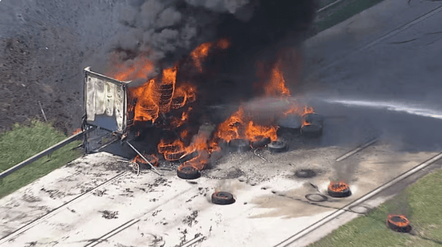 incêndio em caminhão
