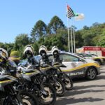 viaturas e motos entregues - Polícia Rodoviária