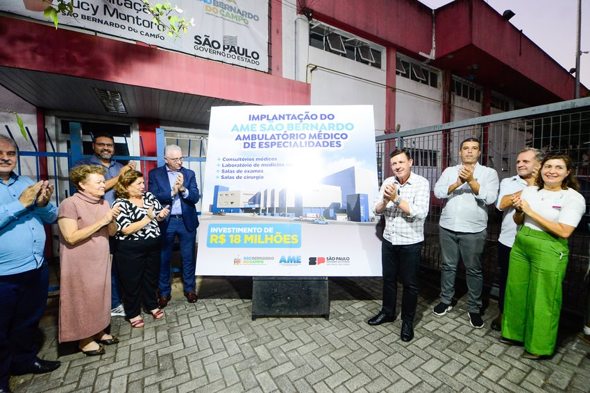 Prefeito Orlando Morando assina ordem de serviço para implantação do AME em São Bernardo